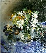 Carl Larsson buketter i 2 glas blommor china oil painting artist